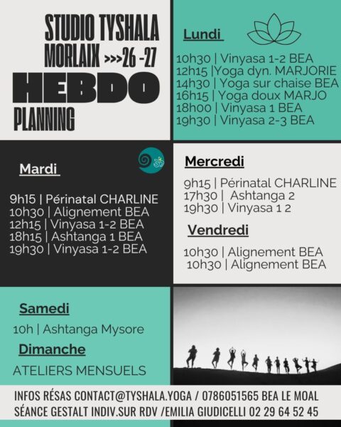 Planning hebdo 26–27 #tyshalayoga